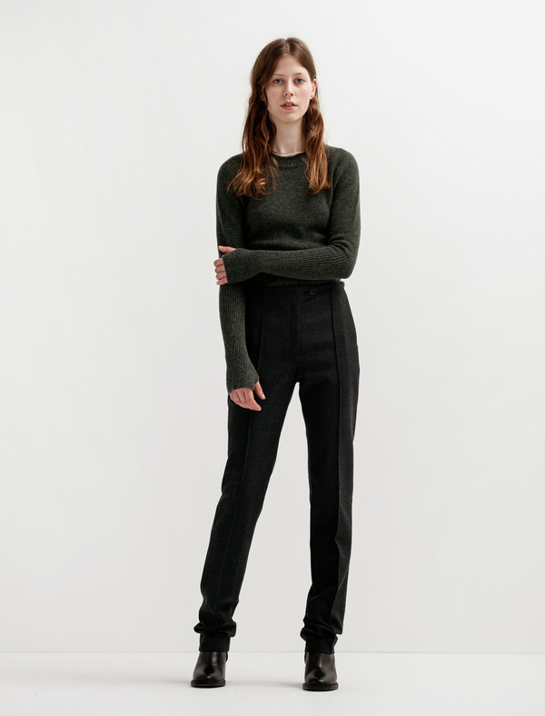 Lemaire Straight Trousers Thornproof Wool Lemaire Straight Trousers Thornproof Wool