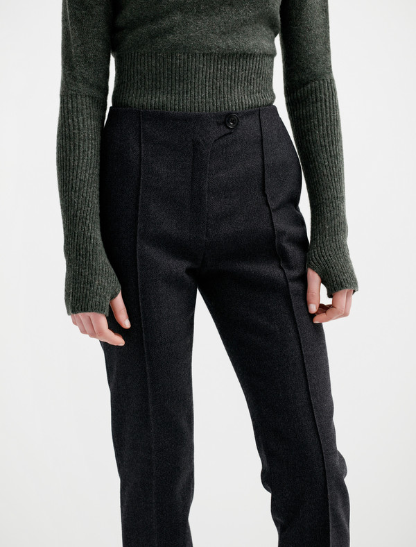 Lemaire Straight Trousers Thornproof Wool Lemaire Straight Trousers Thornproof Wool