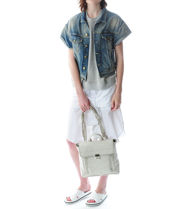 R13 Denim Roll Sleeve Vest R13 Denim Roll Sleeve Vest