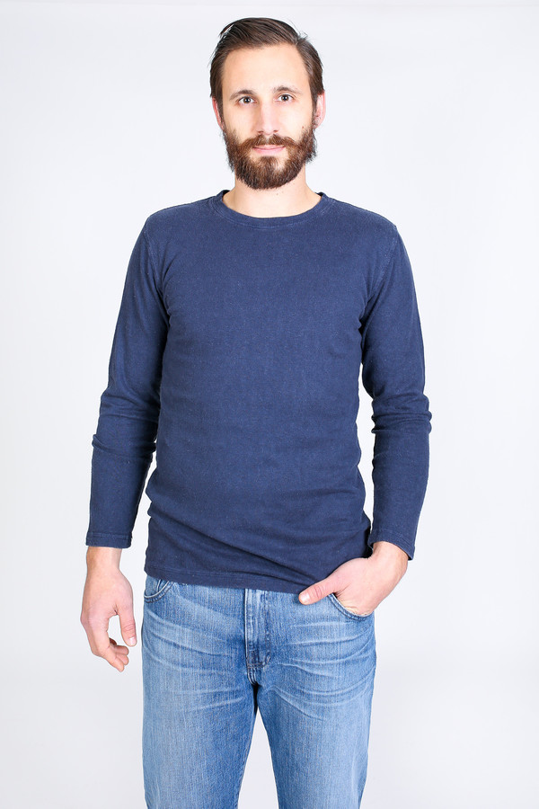 Men's Jungmaven Baja Long Sleeve T-Shirt in Navy Men's Jungmaven Baja Long Sleeve T-Shirt in Navy