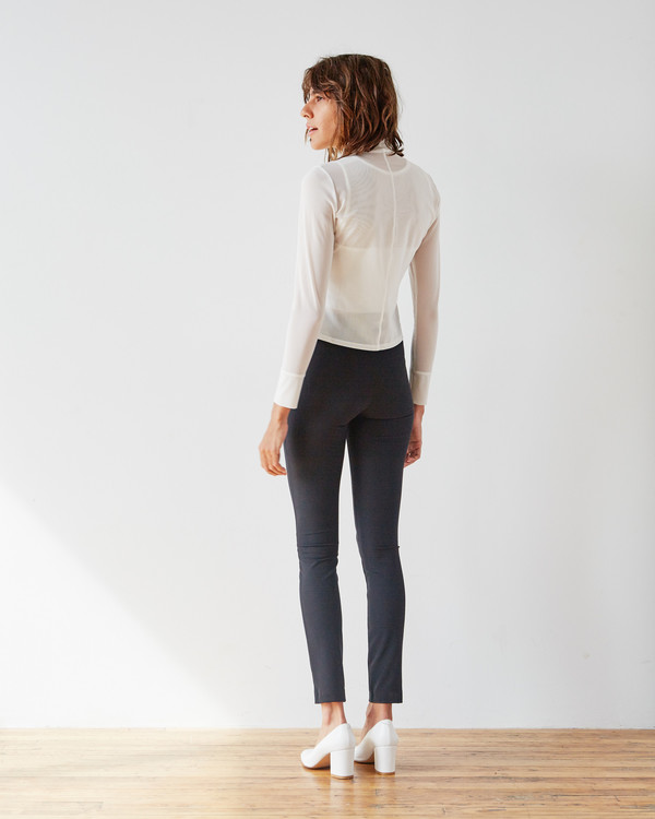 PIECE NYC Mesh Mockneck - White PIECE NYC Mesh Mockneck - White