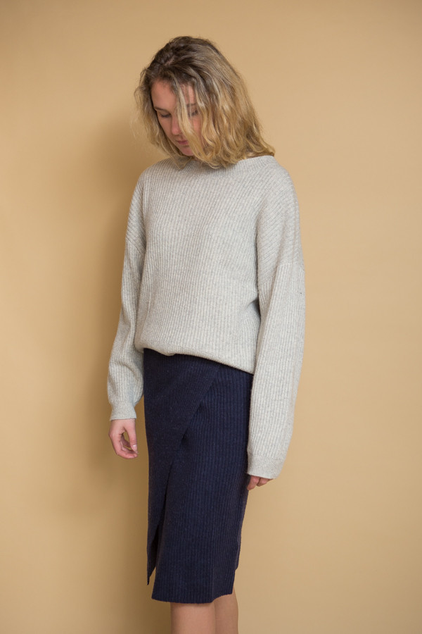 Just Female Corn Knit - Light Fog Just Female Corn Knit - Light Fog