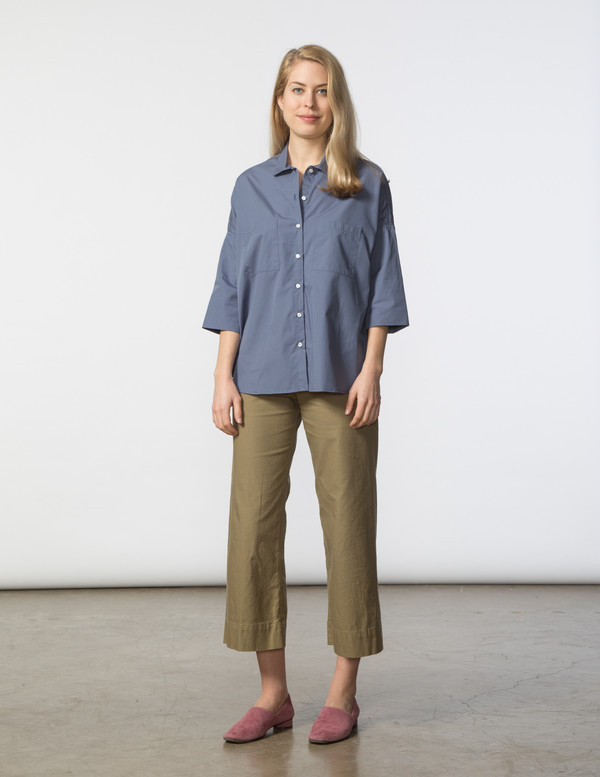 SBJ Austin Stephanie Top - Pewter Poplin SBJ Austin Stephanie Top - Pewter Poplin