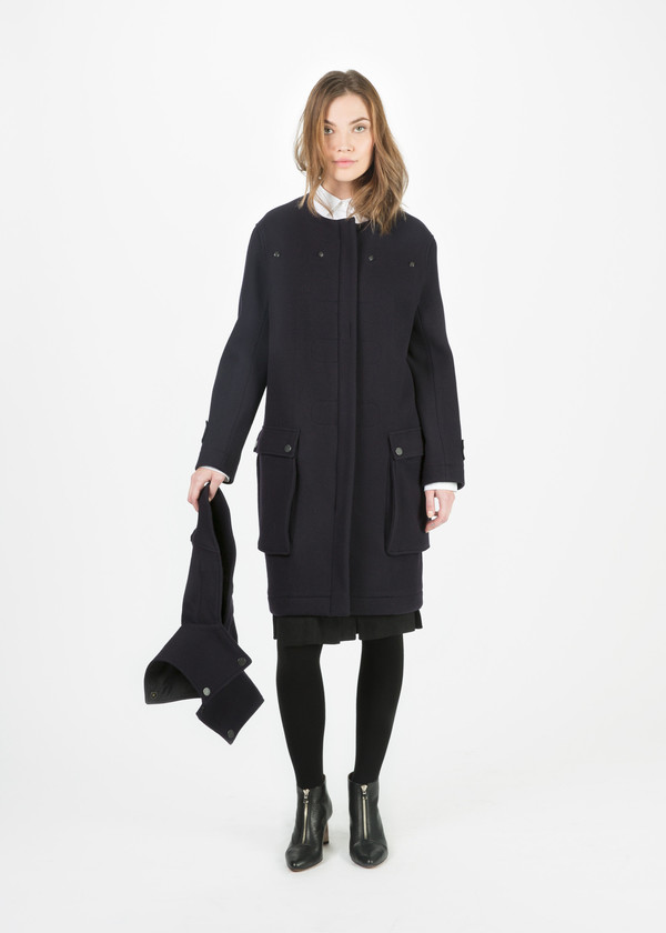 Hache Hooded Wool Coat Hache Hooded Wool Coat