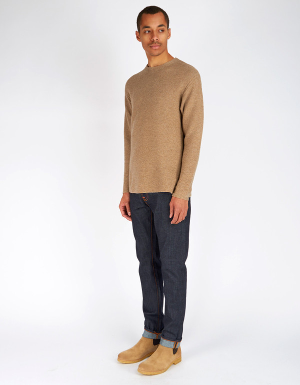 Men's Filippa K Wool Cotton Sweater Cork Melange Men's Filippa K Wool Cotton Sweater Cork Melange