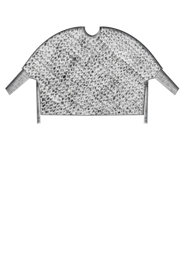 Berenik SHIRT - OVERSIZE KNIT GREY Berenik SHIRT - OVERSIZE KNIT GREY