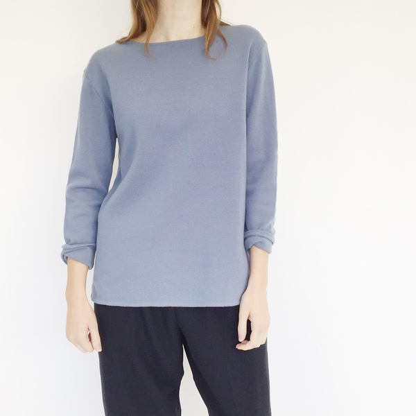 Johan Vintage Blue Boatneck Sweater Johan Vintage Blue Boatneck Sweater