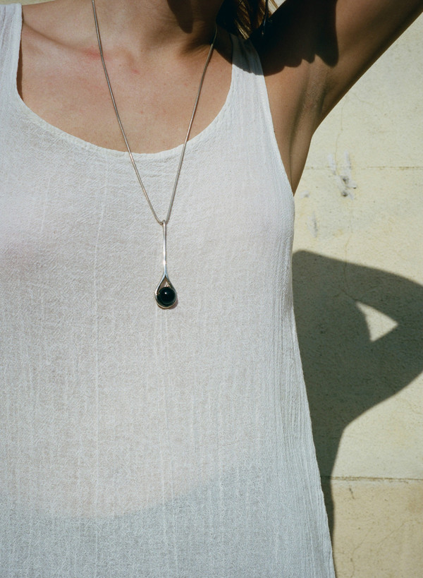 Luz Ortiz Black Agate Drop Pendant Luz Ortiz Black Agate Drop Pendant