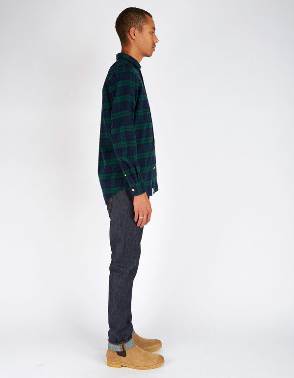 Men's No Nationality Dexter Flannel Plaid Shirt Green Men's No Nationality Dexter Flannel Plaid Shirt Green