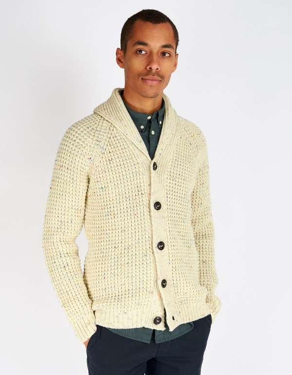 Men's Peregrine Shawl Cardigan Aran Fleck Men's Peregrine Shawl Cardigan Aran Fleck