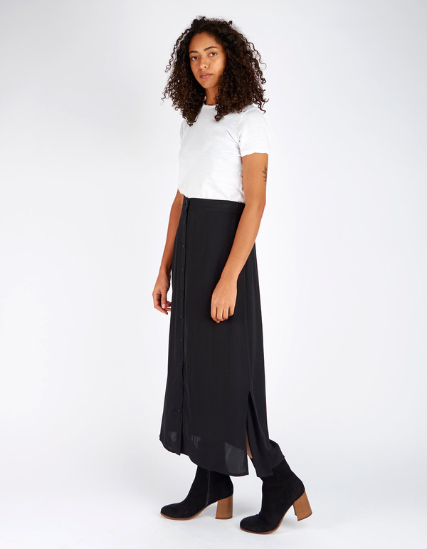 Ali Golden Button Down Skirt Black Ali Golden Button Down Skirt Black
