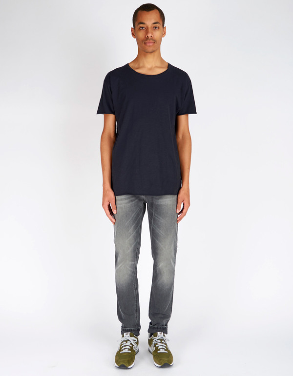 Men's Nudie Roger Slub Tee Navy Men's Nudie Roger Slub Tee Navy