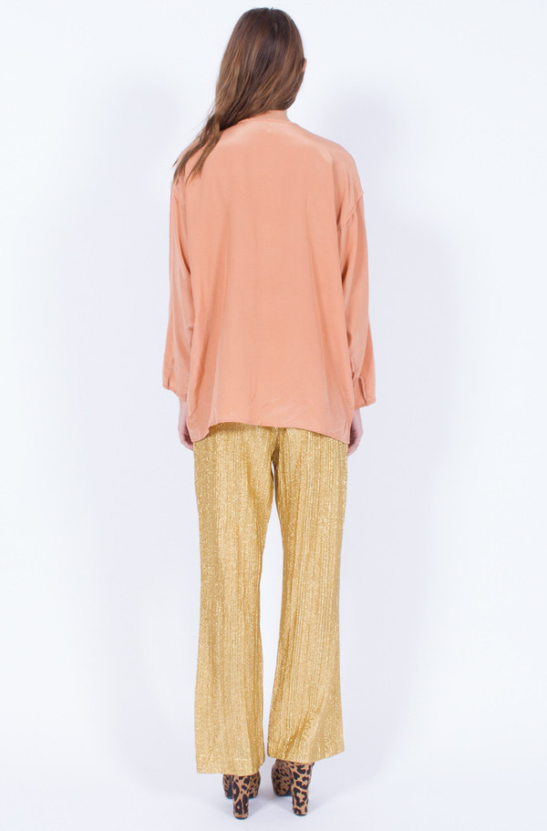 Yo Vintage! BLUSH SILK LONG SLEEVE TOP Yo Vintage! BLUSH SILK LONG SLEEVE TOP