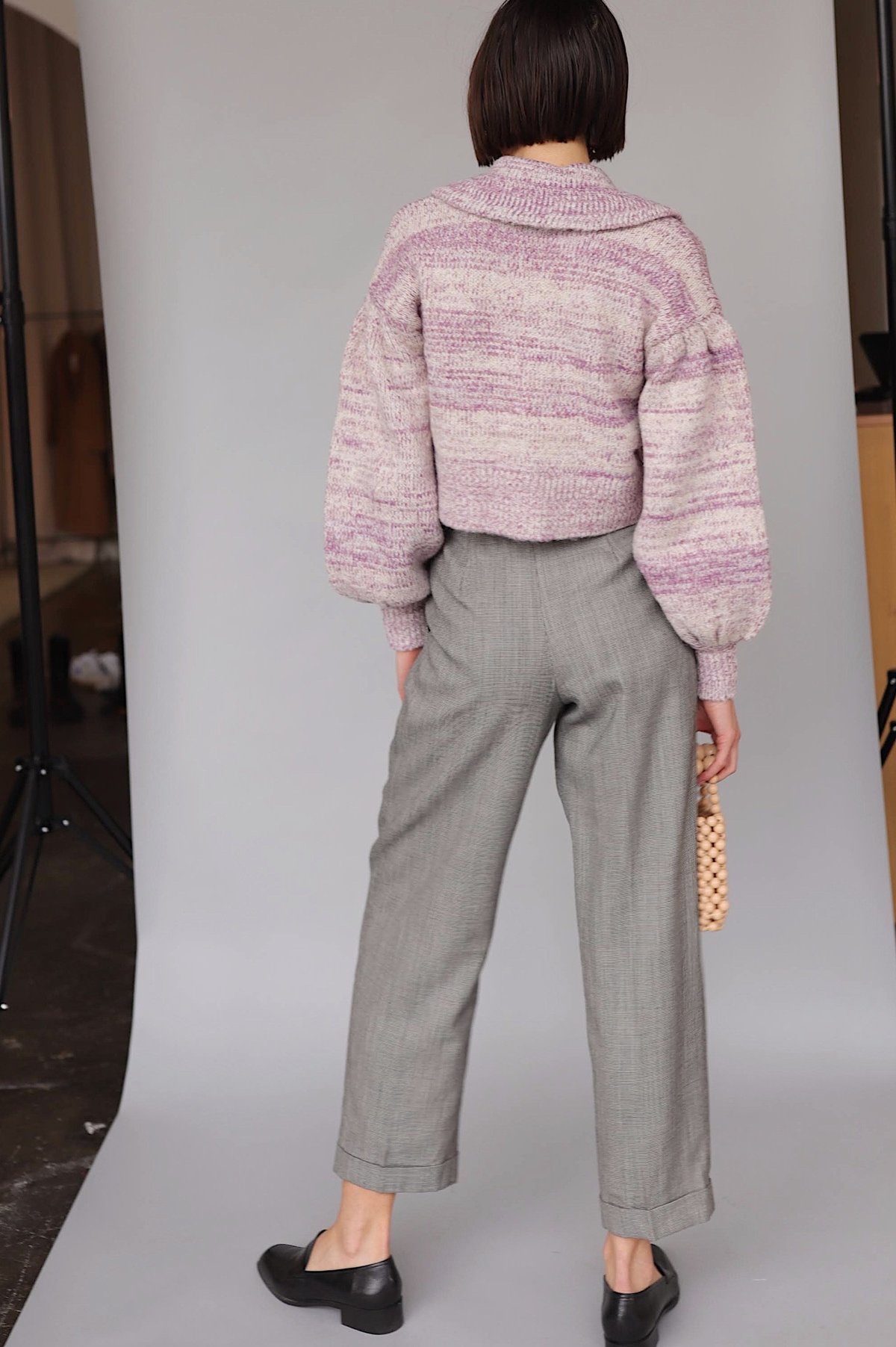 Shampoo Peter Pan Collar Knit Sweater Berry Garmentory