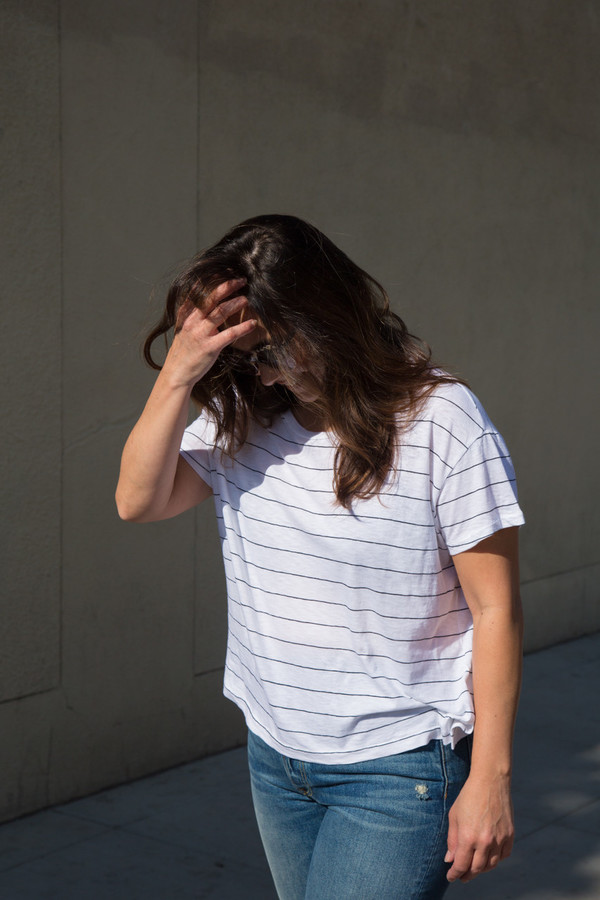 sundry striped slub tee sundry striped slub tee