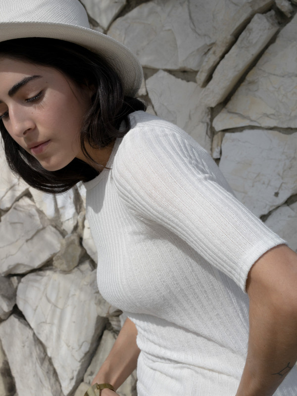Calder Blake Diane Brushed Rib Tee Calder Blake Diane Brushed Rib Tee
