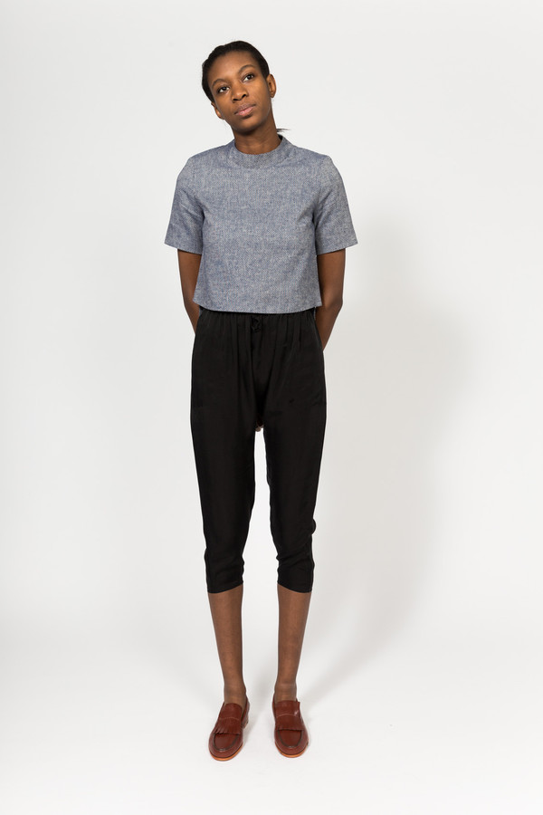 7115 by Szeki Mockneck Structured Top 7115 by Szeki Mockneck Structured Top