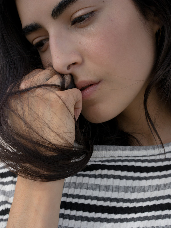 Calder Blake Diane Striped Variegated Rib Tee Calder Blake Diane Striped Variegated Rib Tee