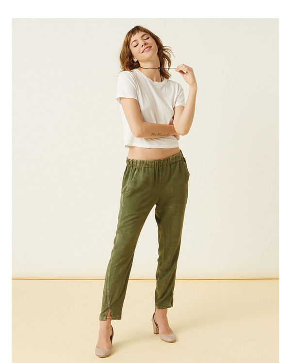 AMO Twist Pull On Pants - Washed Black AMO Twist Pull On Pants - Washed Black