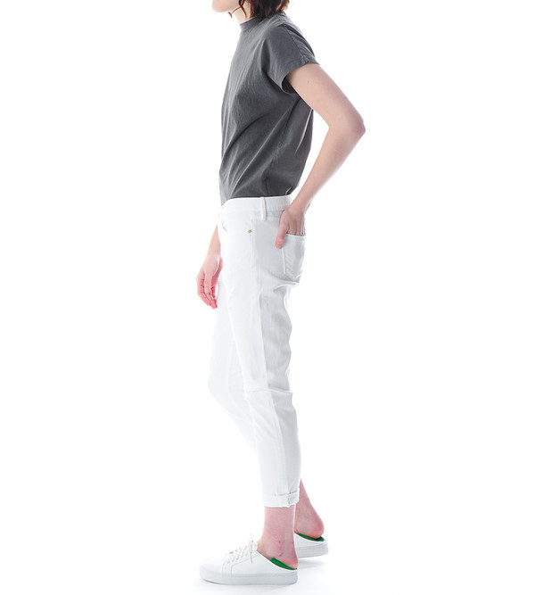 FRAME Denim Le Garcon Rip Jeans in Rip Blanc FRAME Denim Le Garcon Rip Jeans in Rip Blanc