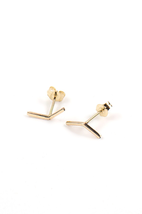 Emily Triplett Insignia earrings in yellow gold Emily Triplett Insignia earrings in yellow gold