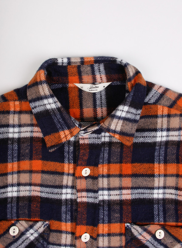 Men's 3Sixteen Shaggy Workshirt - Blue/Orange Men's 3Sixteen Shaggy Workshirt - Blue/Orange