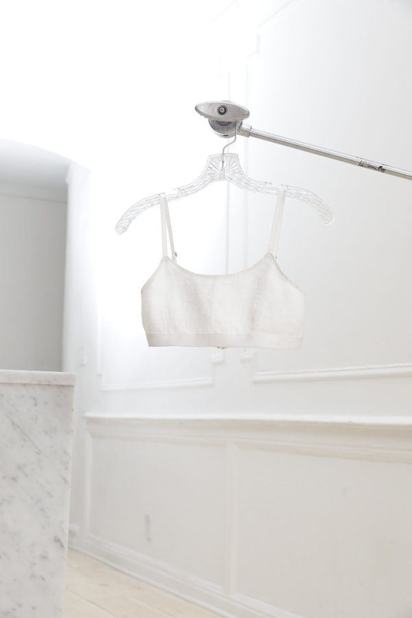 Collina Strada Maldives Bra - White Linen Collina Strada Maldives Bra - White Linen