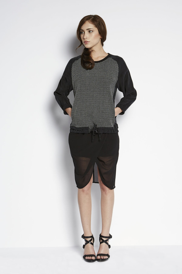 Shades of Grey by Micah Cohen Knit Combo Top Shades of Grey by Micah Cohen Knit Combo Top