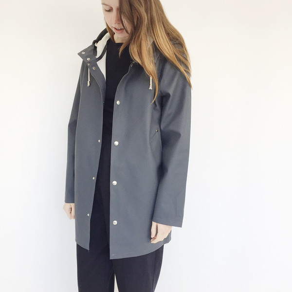 Stutterheim Stockholm Raincoat in Charcoal Stutterheim Stockholm Raincoat in Charcoal