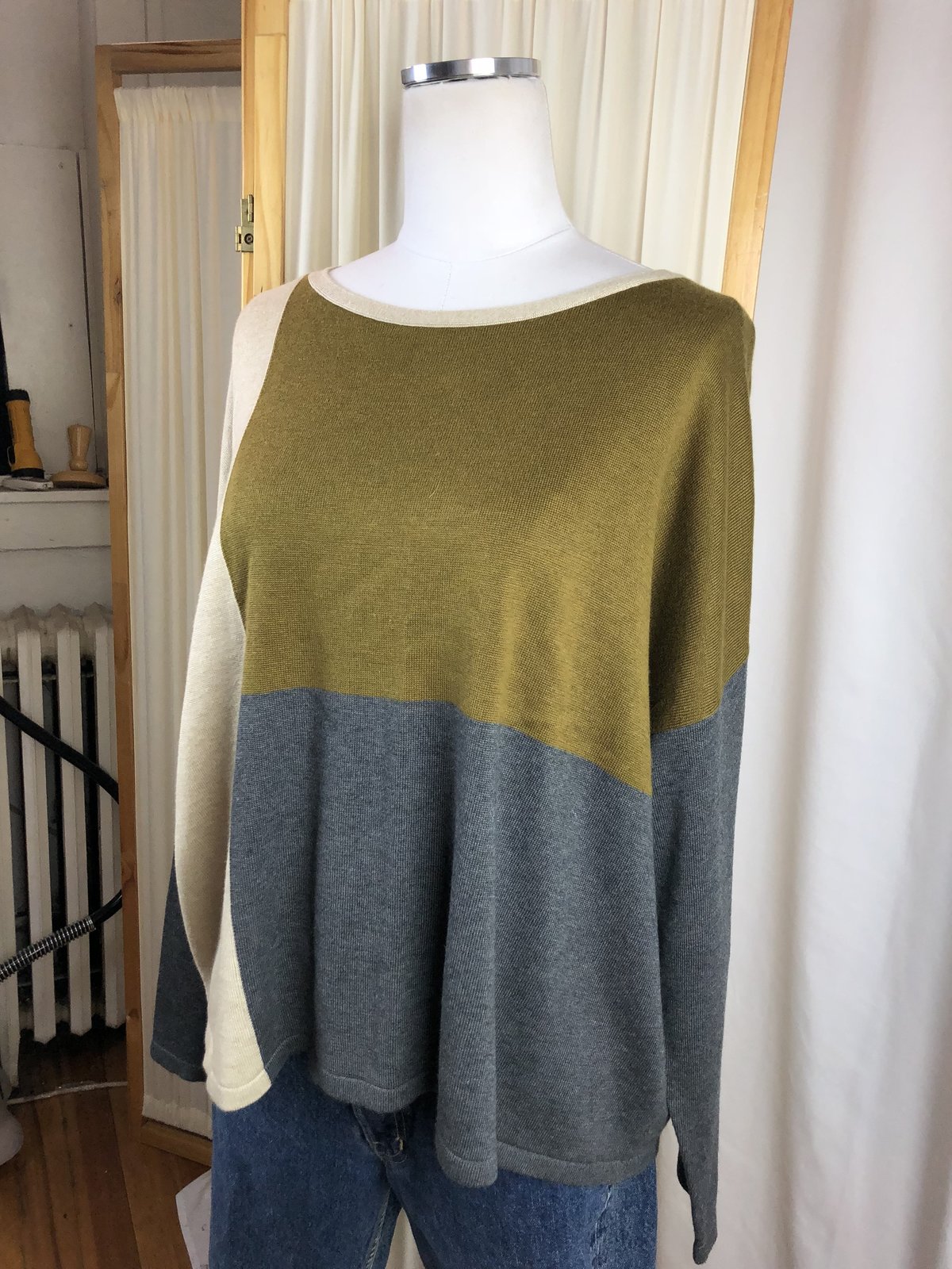 Eileen Fisher Color Block Sweater 