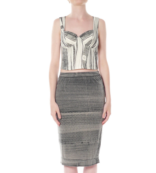 Raquel Allegra Line Print Bustier Raquel Allegra Line Print Bustier