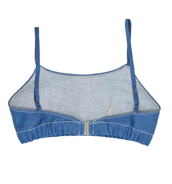 Collina Strada Maldives Bra- Denim Collina Strada Maldives Bra- Denim