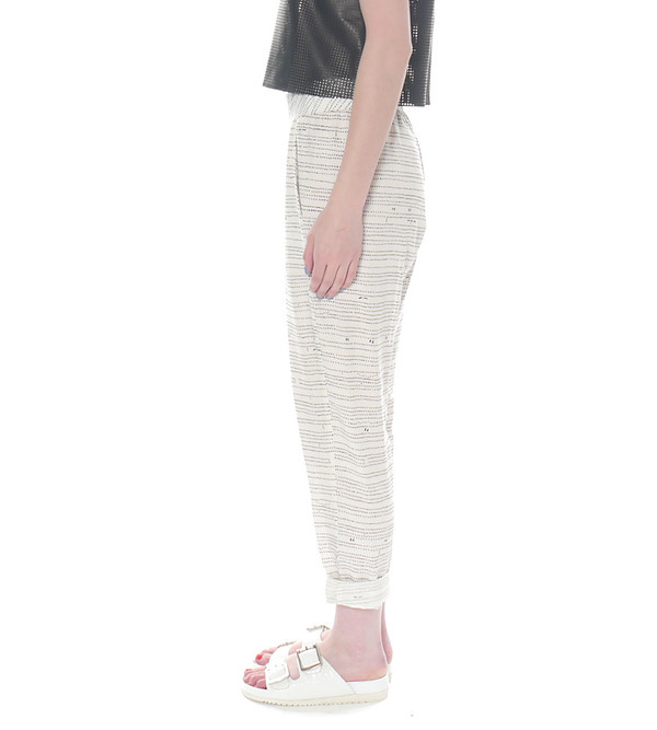 Raquel Allegra Linen Pant with Dot Pattern Raquel Allegra Linen Pant with Dot Pattern