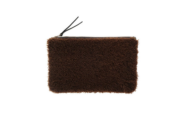 Primecut BROWN SHEEPSKIN CLUTCH Primecut BROWN SHEEPSKIN CLUTCH