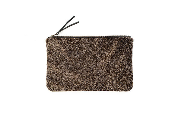 Primecut ARMY GREEN SHEEPSKIN CLUTCH Primecut ARMY GREEN SHEEPSKIN CLUTCH
