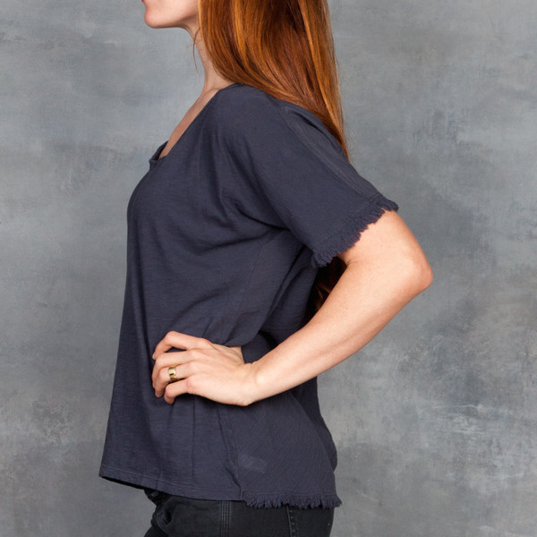 Skin Graphite Cotton Short Sleeve Top Skin Graphite Cotton Short Sleeve Top