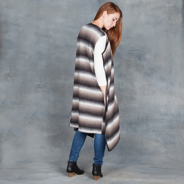 Tart Devin Vest in Dark Ombre Knitted Stripe Tart Devin Vest in Dark Ombre Knitted Stripe