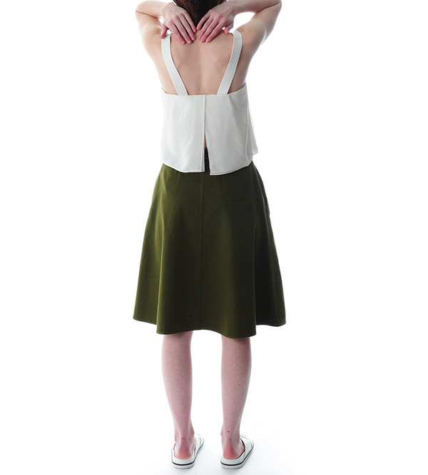 3.1 Phillip Lim Overlay Tank in Antique White 3.1 Phillip Lim Overlay Tank in Antique White