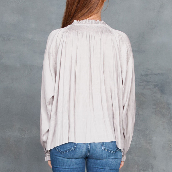 Ulla Johnson Rosamund Blouse in Mink Ulla Johnson Rosamund Blouse in Mink