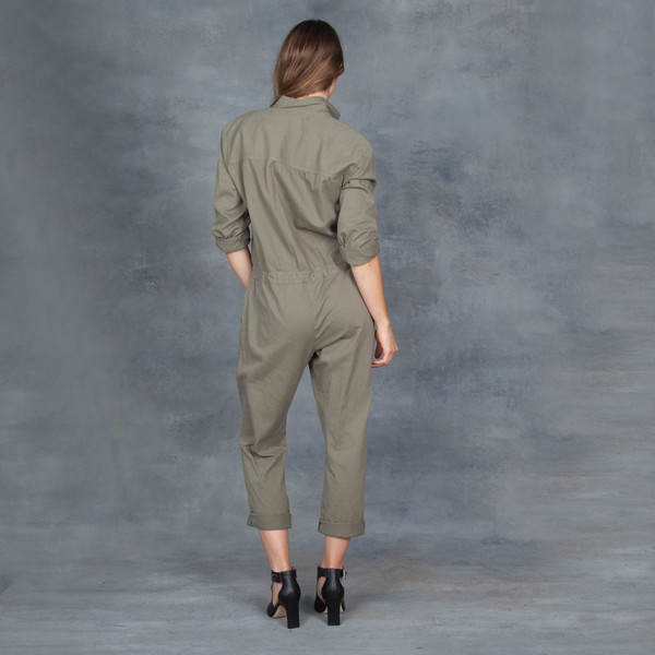 Xirena Twill Falyn Flightsuit in Army Xirena Twill Falyn Flightsuit in Army
