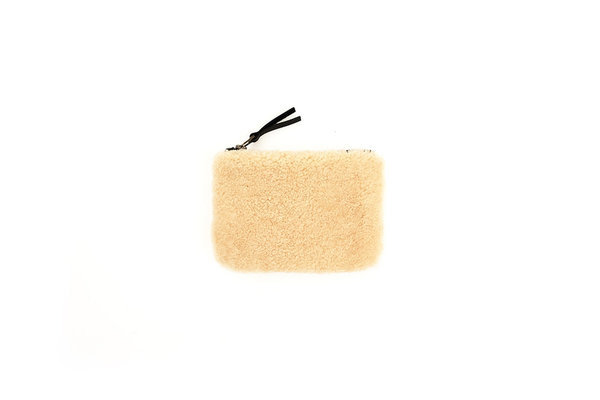 Primecut BEIGE SHEEPSKIN POUCH Primecut BEIGE SHEEPSKIN POUCH