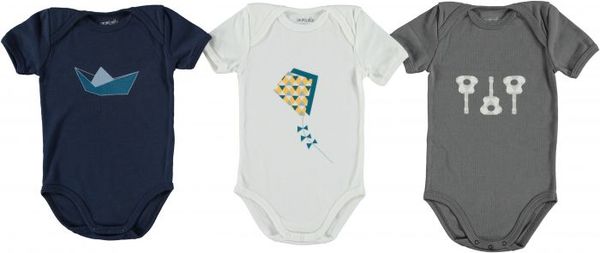 Cocoricotte Box 3 Bodysuits Boy Cocoricotte Box 3 Bodysuits Boy