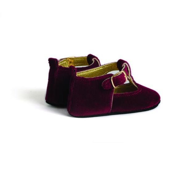 Little Lulu's Red Audrey Velvet T-Bars Little Lulu's Red Audrey Velvet T-Bars