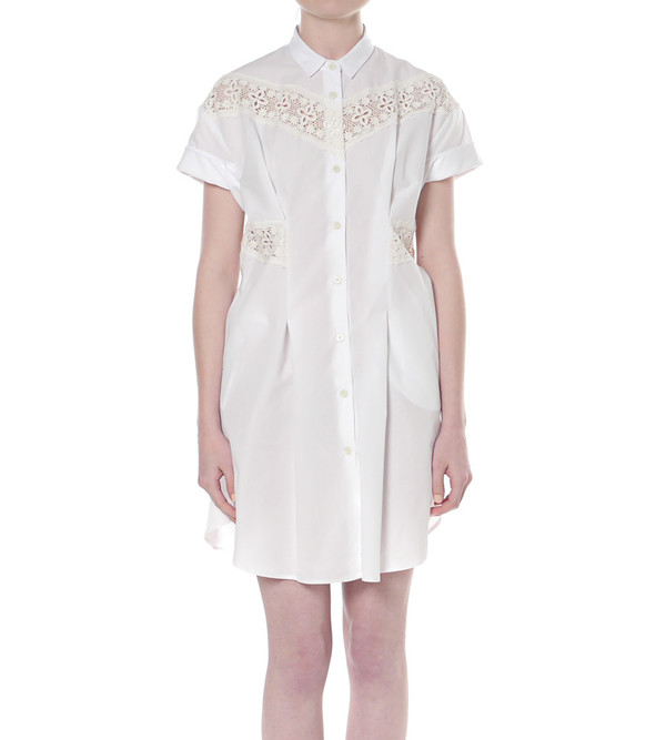 Sea NY Pintucked Button-down Dress Sea NY Pintucked Button-down Dress