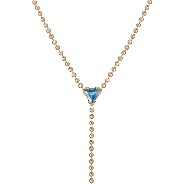 Shahla Karimi 14K Gold Birthstone "Y" Lariat Necklace Shahla Karimi 14K Gold Birthstone "Y" Lariat Necklace