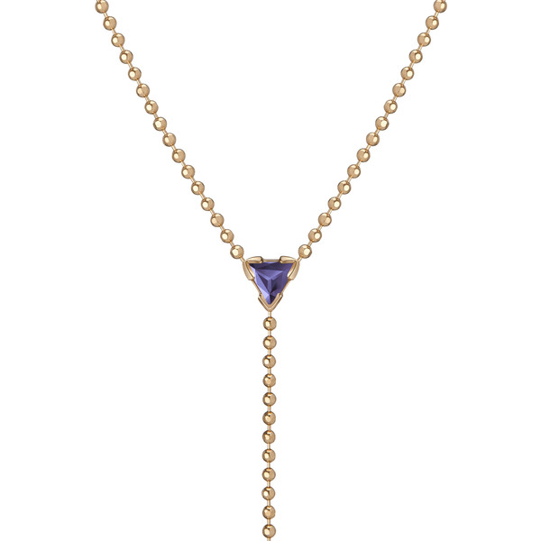 Shahla Karimi 14K Gold Birthstone "Y" Lariat Necklace Shahla Karimi 14K Gold Birthstone "Y" Lariat Necklace