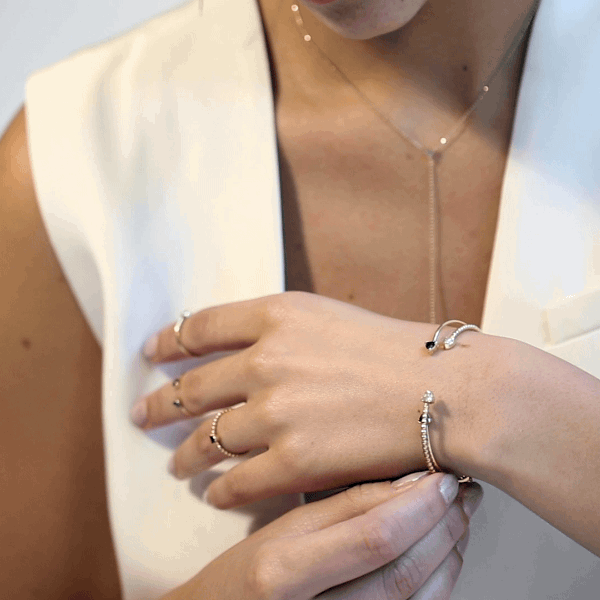 Shahla Karimi 14K Gold Birthstone Cuff No. 2 Shahla Karimi 14K Gold Birthstone Cuff No. 2