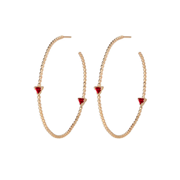 Shahla Karimi 14K Gold Birthstone Hoop Earrings Shahla Karimi 14K Gold Birthstone Hoop Earrings