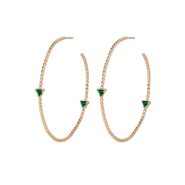 Shahla Karimi 14K Gold Birthstone Hoop Earrings Shahla Karimi 14K Gold Birthstone Hoop Earrings