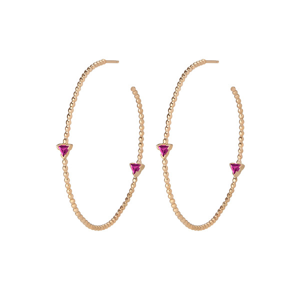 Shahla Karimi 14K Gold Birthstone Hoop Earrings Shahla Karimi 14K Gold Birthstone Hoop Earrings